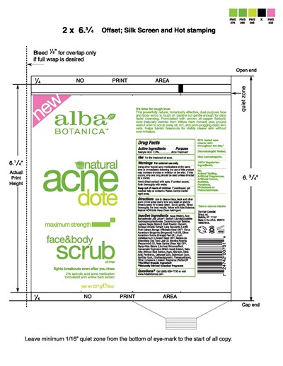 Image Of Tube Label (Alba Natural Acnedote Face Body Scrub)